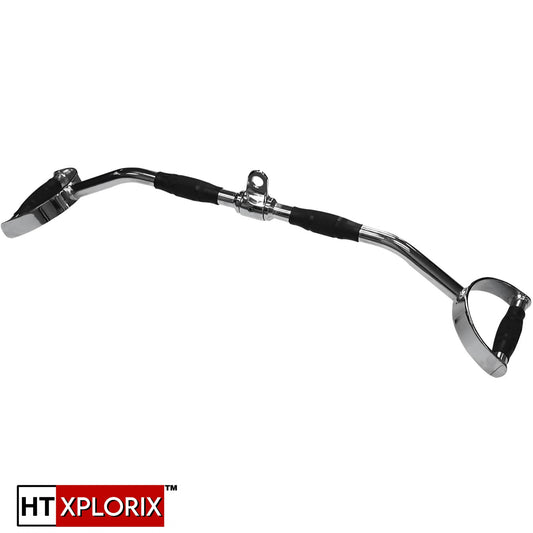 HT XPLORIX™ Double D LAT Pull Down Handle Bar- 30-Inch Heavy-Duty Cable Attachment for Back & Upper Body Workouts