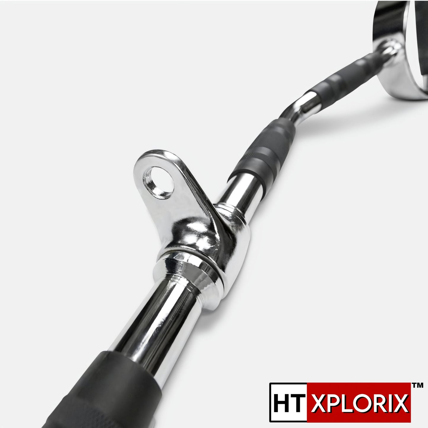 HT XPLORIX™ Double D LAT Pull Down Handle Bar- 30-Inch Heavy-Duty Cable Attachment for Back & Upper Body Workouts