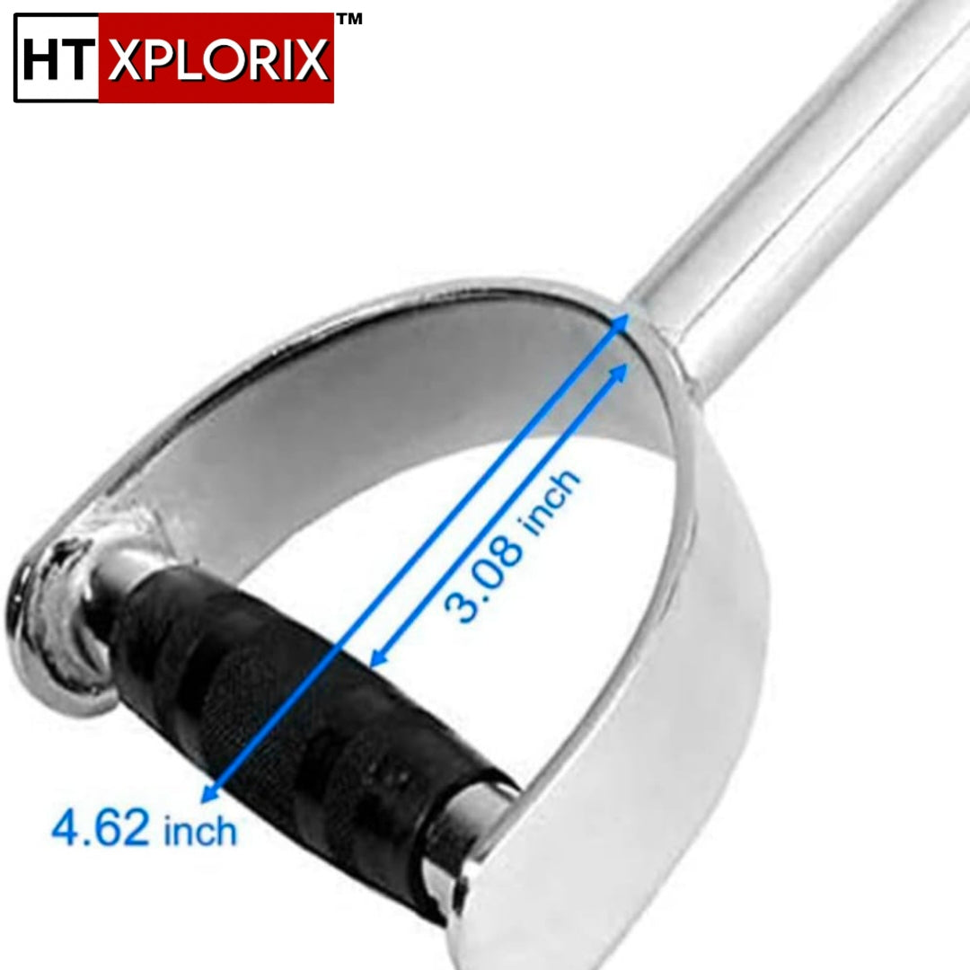 HT XPLORIX™ Double D LAT Pull Down Handle Bar- 30-Inch Heavy-Duty Cable Attachment for Back & Upper Body Workouts