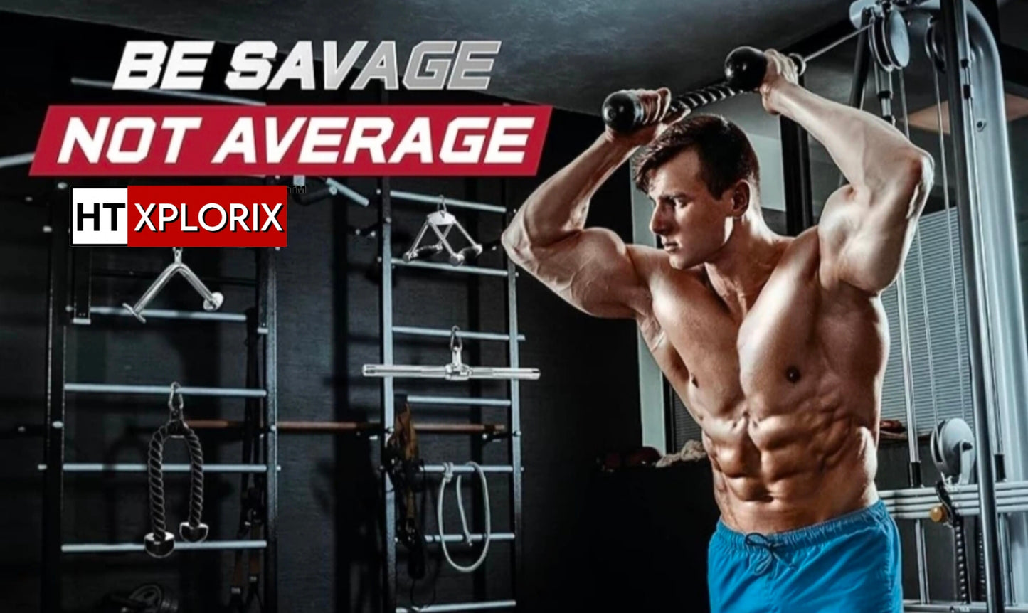 HT XPLORIX™ Nylon Triceps Rope - Durable Cable Attachment for Tricep Pushdowns & Arm Workouts