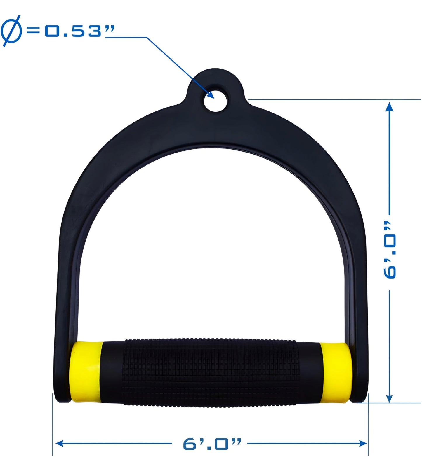 HT XPLORIX™ Pair of PVC Plastic Heavy Duty Cable Cross D Handle for Cable Machine Attachment